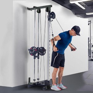 Coucheta Wall Mount Cable Machine, LAT Pulldown & Row Tower with 20-Position Cable Crossover, 400LB Capacity Home Gym Strength Trainer for Total Body - 1 of 4