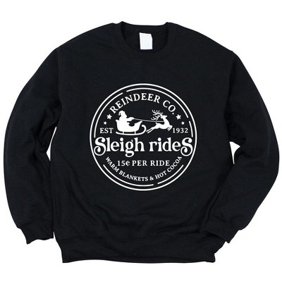 Simply Sage Market Women's Graphic Sweatshirt Reindeer Co. Sleigh Rides