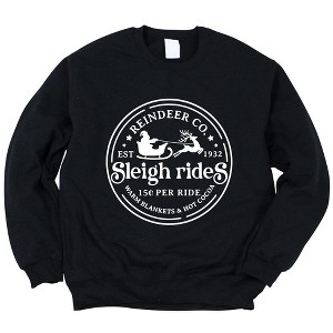 Simply Sage Market Women's Graphic Sweatshirt Reindeer Co. Sleigh Rides - 1 of 4