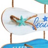 2 Pack Decorative Beach Signs for Home Decor, Eat, Sleep, Beach, Repeat Flip-Flop Ornament for Kitchen, Patio (10 x 23 In) - image 4 of 4