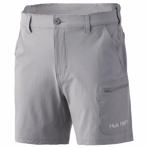 Huk Men's Next Level 7 Quick-drying Performance Fishing Shorts With Upf  30+ Sun Protection - Xxl - Overcast Gray : Target