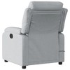 vidaXL Massage Recliner Chair Light grey Polyester Single - 4 of 4
