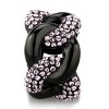 Slickblue Women's Eternity Ring, Black IP Stainless Steel, Light Amethyst Synthetic Crystals, size 5-10 - 4 of 4