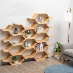 Honeycomb Bookshelf, Modular Bookshelf, Wall-Mounted Bookshelf, Shelving Unit, Suitable For Living Room, Study, Bedroom - 1 of 4