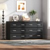 TiramisuBest Modern White Side Cabinet 6 Drawers Wood Chest Metal Handles Storage Organizer Living Room Bedroom Hallway - 4 of 4