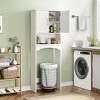 Toilet Storage Cabinet, Wooden Independent Toilet Cabinet, Double Door Toilet Cabinet, Space Saving, Anti-Tip Design, for Bathroom, White - 4 of 4