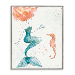 Stupell Industries Mermaid and Ocean Seahorse, 24" x 30" - 1 of 4