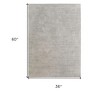 Gray And Ivory Abstract Hand Woven Distressed Area Rug - 3 of 4
