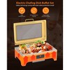 GustoWave 9 Qt Stainless Steel Electric Chafing Dish Buffet Server, 400W Food Warmer with Touch Screen Control & Visual Lid - 4 of 4