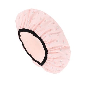 Unique Bargains Women's Double Layer Butterfly Bath Cap 1 Pc - 1 of 3
