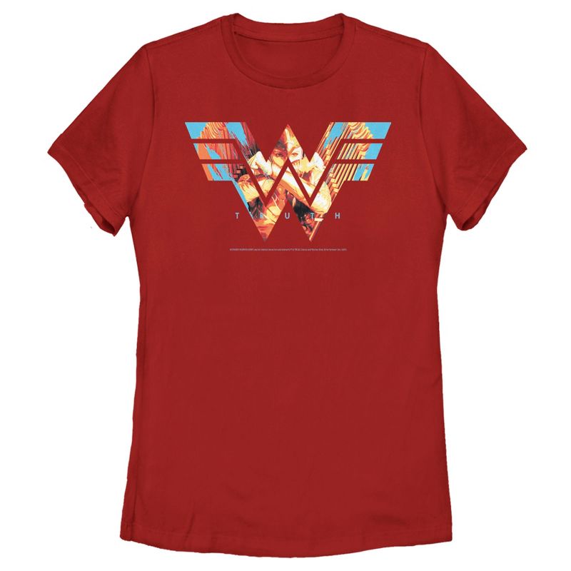 Women's Wonder Woman 1984 Eagle Truth Logo T-Shirt, 1 of 5