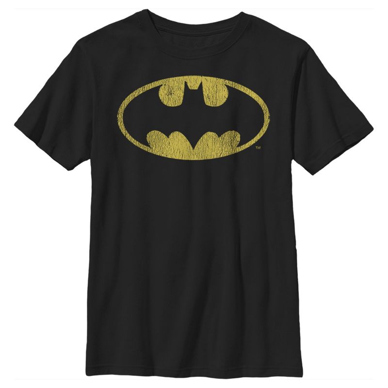 Boy's Batman Logo Retro Caped Crusader T-Shirt, 1 of 6