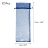 Unique Bargains Sheer Mesh Drawstring Gift Pouches Organza Wine Bags 12 Pcs 14.5"x5.5" - 2 of 4