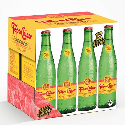 Topo Chico Grapefruit Sparkling Water - 12pk/12 fl oz Glass Bottles