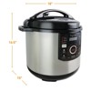 Megachef 12 Quart Steel Digital Pressure Cooker with 15 Presets and Glass Lid - 2 of 4