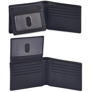 Wallet for Men Slim RFID Blocking Leather Bifold Minimalist 2 ID ...