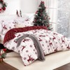 Duvet Cover, Christmas Comforter Cover Set, 3Pcs Holiday Bedding Set Includes Red Plaid Reindeer Printed Duvet + 2 Pillow Shams - 2 of 4