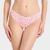 Women's Invisible Edge Thong 3pk - Wild Fable™ Navy/Pink Hearts/Red - 2 of 3