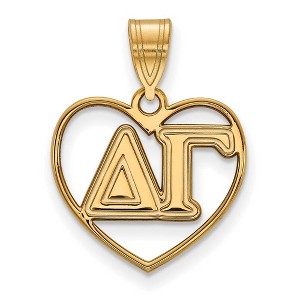 Black Bow Jewelry 14k Yellow Gold Plated Sterling Silver Delta Gamma Greek Life Pendant - 1 of 3