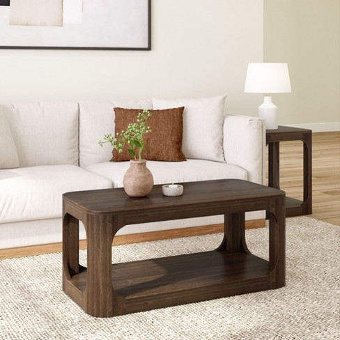 Plank+beam Solid Wood 40" Modern Rectangular Coffee Table With Storage ...
