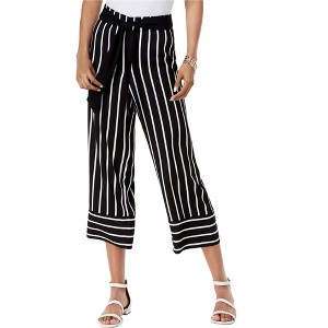 I.N.C International Concepts Womens Coastal Casual Wide Leg Pants, Black, X-Large - 1 of 1