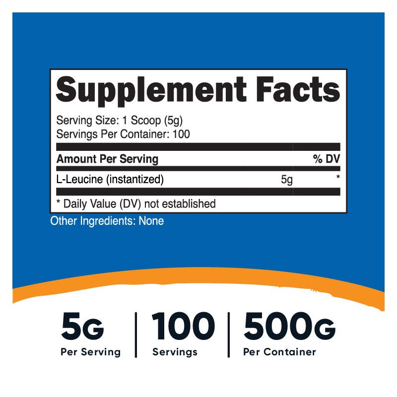 Nutricost L-Leucine Powder (500 Grams), 2 of 6