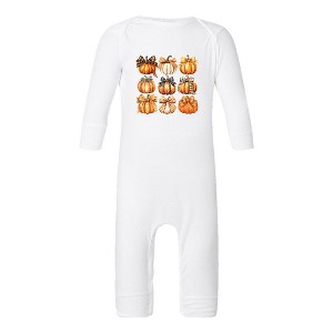 The Juniper Shop Coquette Fall Pumpkin Chart Baby Romper - 1 of 3