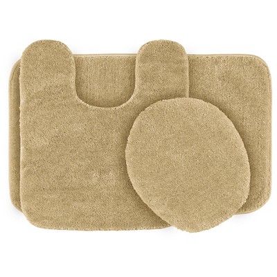 Traditional 3pc Nylon Washable Bathroom Rug Set - On Sale - Bed Bath &  Beyond - 27189290