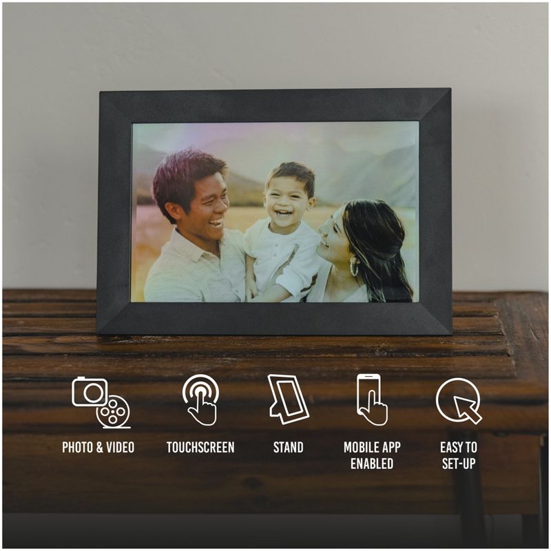 VIVITAR 10 Inch WiFi Digital Picture Frame with LCD Touch Screen, 2 of 10