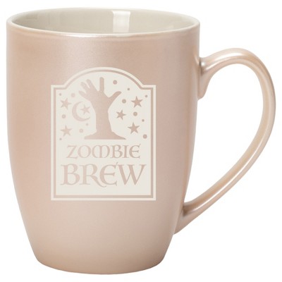 100 North Magic Potion 10 Ounce White and Precious Pearl Metallic Finish, Comfortably Fits Your Hands, New Bone China Coffee Tea Cup Mug, Zombie Brew