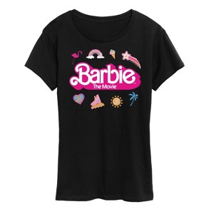 Women's - Barbie - Movie Logo Icons Short Sleeve Graphic T-Shirt - 1 of 4