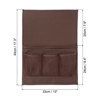 Unique Bargains Bed Bedside Hanging Remote Control Caddy Organizer 4 Pockets Storage Bag - 2 of 4