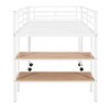 NicBex Twin Bunk Bed with Rolling Desk Metal Bed Frame with Shelves, Ladder and Full Length Guardrail for Bedroom, Dorm, No Box Spring Required - 4 of 4