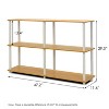 Furinno 3-Tier Double Size Open Bookcase Floor Standing Storage Shelves Display Rack,Beech/White - 3 of 4