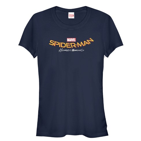 Juniors Womens Marvel Spider-Man: Homecoming Classic T-Shirt - Navy Blue -  Medium