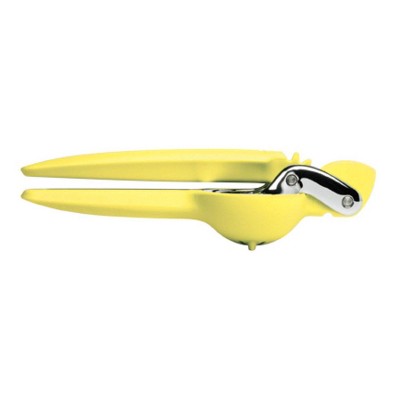 Bright Yellow Stainless Steel Citrus Juicer with Dual-Gear Mechanism