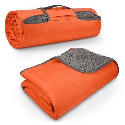 Tirrinia Waterproof Outdoor Blanket with Fleece Lining, Windproof Triple Layers Warm Comfy Foldable for Camping Stadium, 51''X 59'' & 59''X 80''