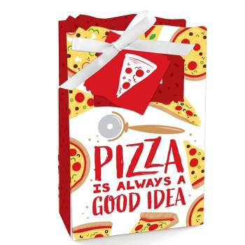 Big Dot of Happiness Pizza Party Time - Baby Shower or Birthday Party Favor Boxes - Set of 12
