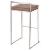 Padded Stackable Barstool with Metal Frame for Kitchen Island or Home Bar, Set of 2 - 4 of 4