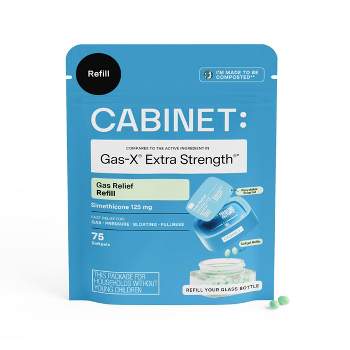 Cabinet Health Gas Relief Extra Strength Refill Compostable Gusset Pouch - 75ct