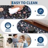 Large Rug for Living Room Non-Slip Ultra-Thin Flower Print Dining Room Rug, Non-Shedding Farmhouse Indoor Mat - 4 of 4