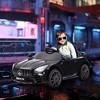 Qaba Mercedes-Benz AMG GTR Licensed 12V Kids Ride on Car with Remote Control, Soft Start, LED Lights, Music Horn & 3 Speeds for 3-6 Years, Black - 3 of 4