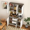 Bella Depot 74"H Kitchen Pantry Cabinet with LED Lights - 3 of 4