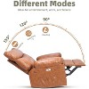 Swivel Electric Massage Chair, Rocking Recliner Chair with Vibration and Heating, Overstuffed Faux Leather Sofa W/USB, Power Glider - 4 of 4