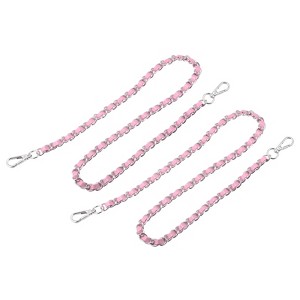 Unique Bargains PU Leather Handbag DIY Accessories Iron Flat Purse Chain Strap 2 Pcs - 1 of 3