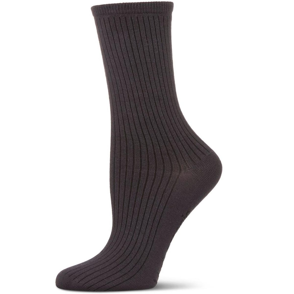 Memoi Women's Organic Cotton Flat Knit Breathable Crew Sock - thumbnail 10