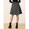 INSPIRE CHIC Women's Christmas Plaids Vintage Tartan Elastic Waist Knee Length A-Line Skirt - 4 of 4