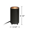 Pro Track Upland Set of 4 Can Mini Uplighting Indoor Accent Spot-Lights Plug-In Floor Plant Home Decorative Art Desk Picture Black Finish 6 1/2" High - 4 of 4