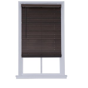 Home Basics Cordless 2-inch Embossed Faux Wood Blind Distressed Walnut - 1 of 4