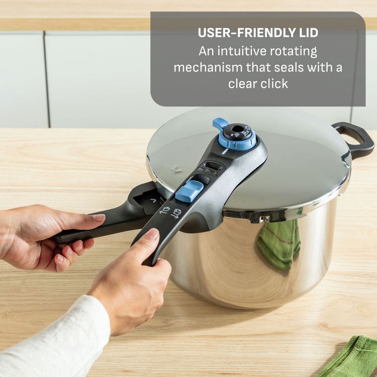 T-Fal 6qt Stainless Steel Pressure Cooker with Straining Basket, 5 of 10